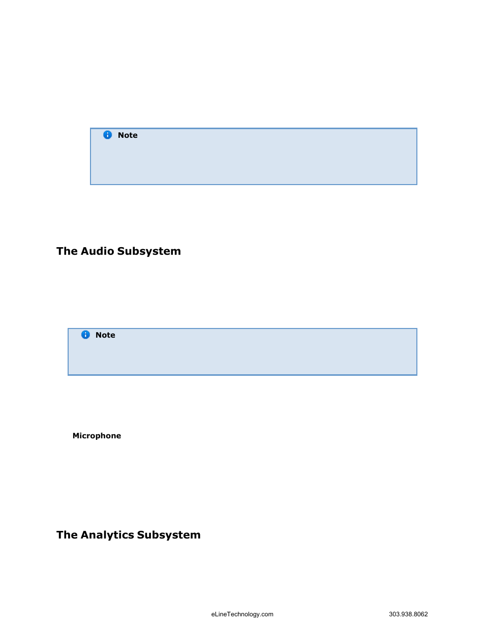 The audio subsystem, The analytics subsystem | eLine Technology EYS-VMS eyStream User Manual Part1 User Manual | Page 12 / 100