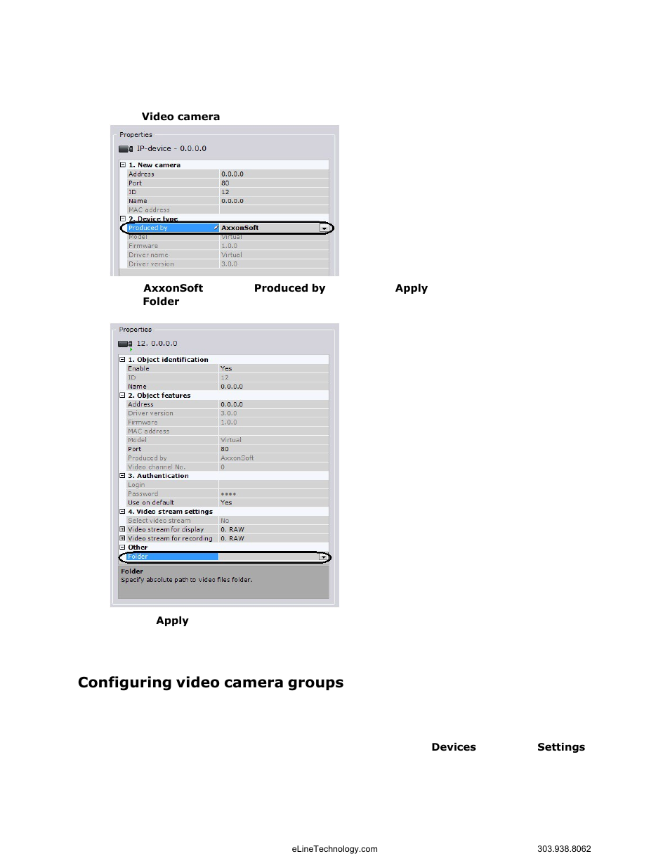 Configuring video camera groups | eLine Technology EYS-VMS eyStream User Manual Part1 User Manual | Page 66 / 100