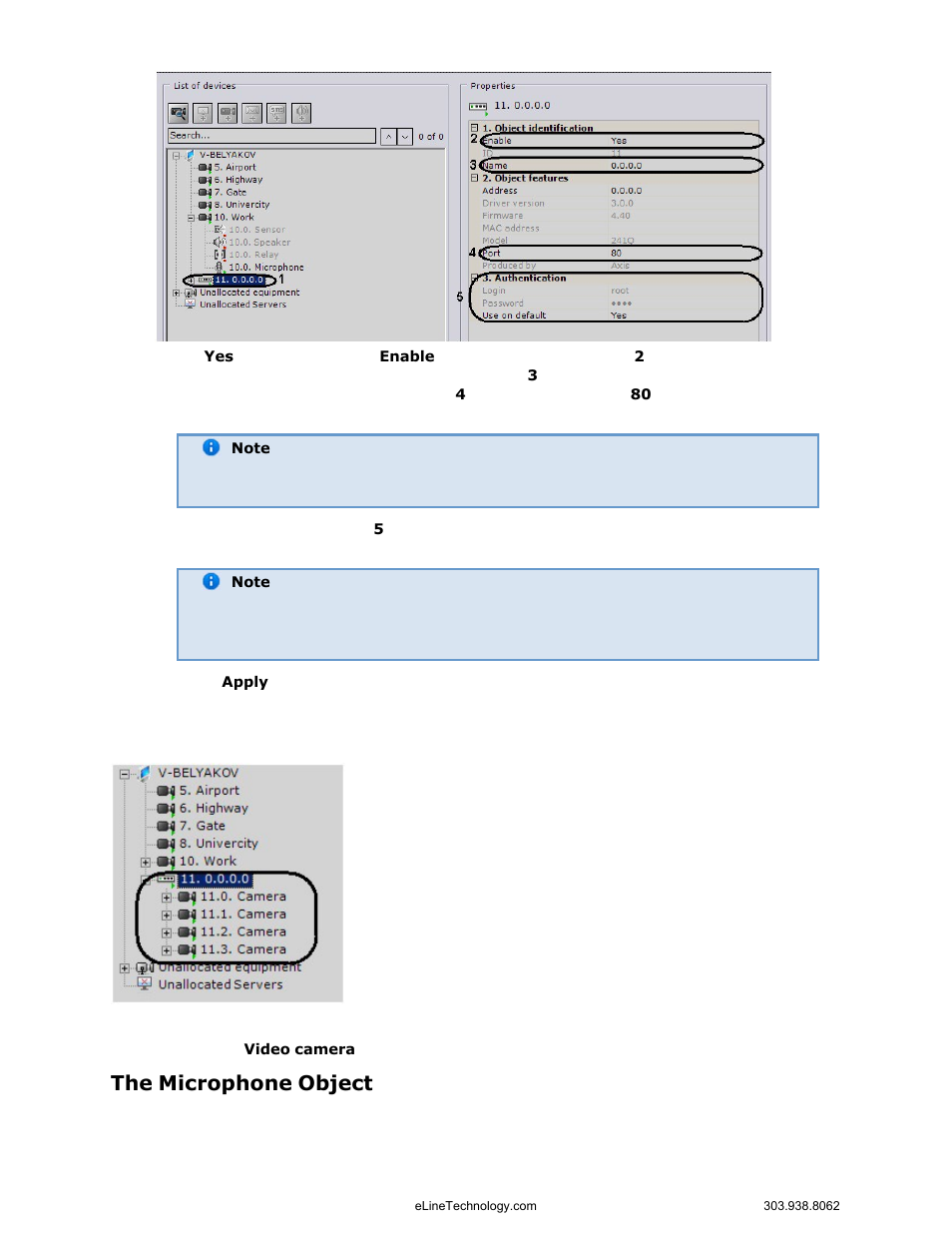 The microphone object | eLine Technology EYS-VMS eyStream User Manual Part1 User Manual | Page 73 / 100