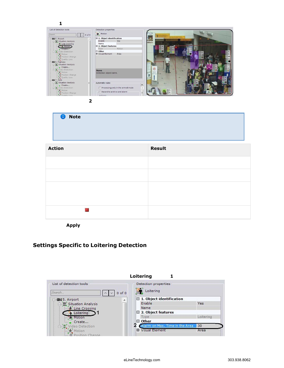 Settings specific to loitering detection | eLine Technology EYS-VMS eyStream User Manual Part1 User Manual | Page 95 / 100