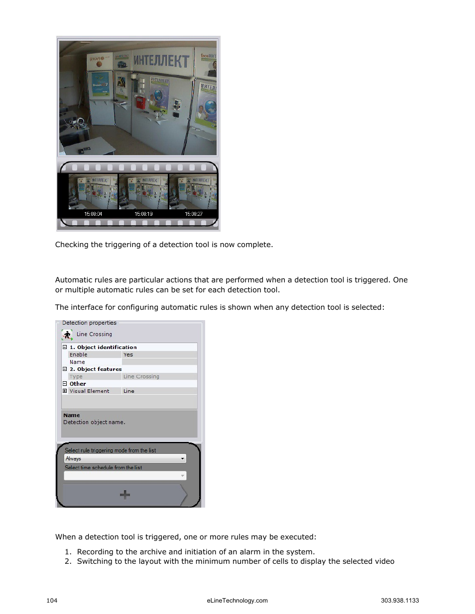 Configuring automatic rules | eLine Technology EYS-VMS eyStream User Manual Part2 User Manual | Page 4 / 100