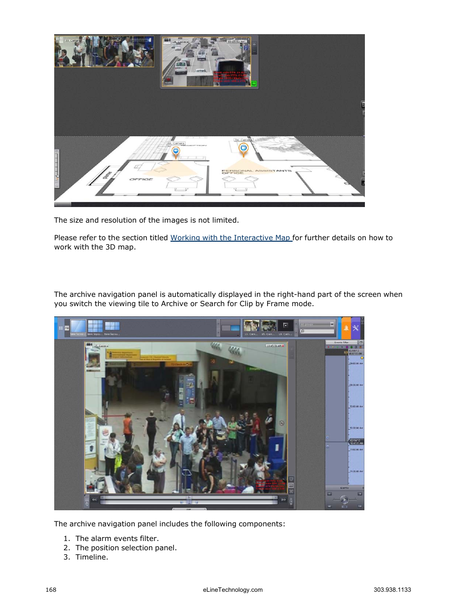 The archive navigation panel | eLine Technology EYS-VMS eyStream User Manual Part2 User Manual | Page 68 / 100