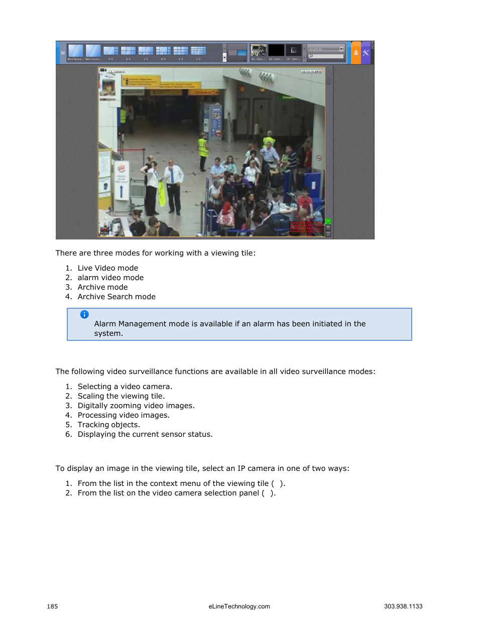 Selecting a video camera | eLine Technology EYS-VMS eyStream User Manual Part2 User Manual | Page 85 / 100