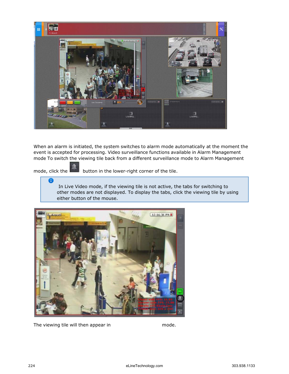 Switch to alarm management mode | eLine Technology EYS-VMS eyStream User Manual Part3 User Manual | Page 24 / 96