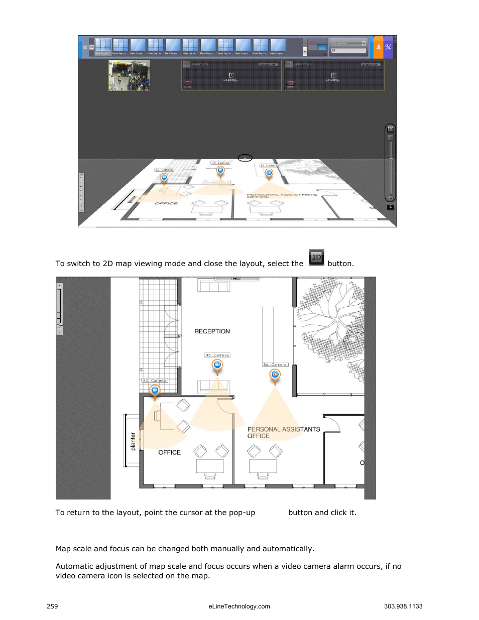 Scaling and focusing of map | eLine Technology EYS-VMS eyStream User Manual Part3 User Manual | Page 59 / 96