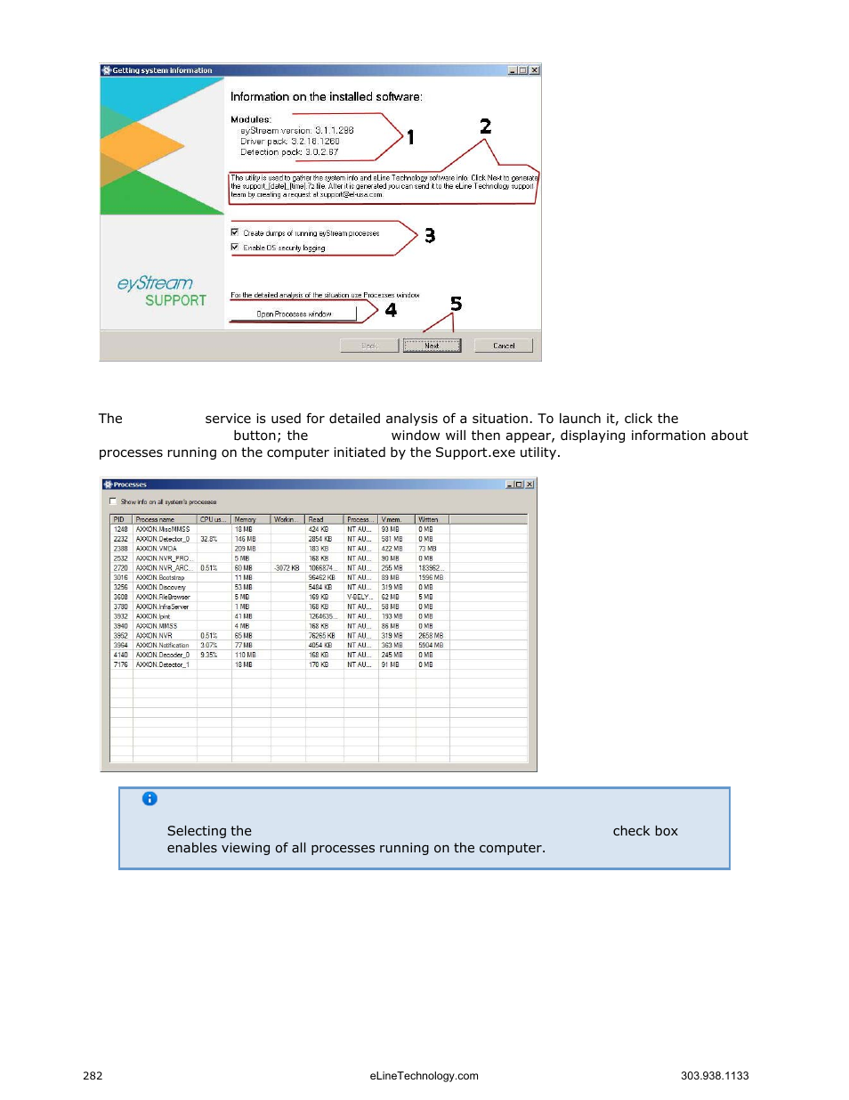 The processes service | eLine Technology EYS-VMS eyStream User Manual Part3 User Manual | Page 82 / 96