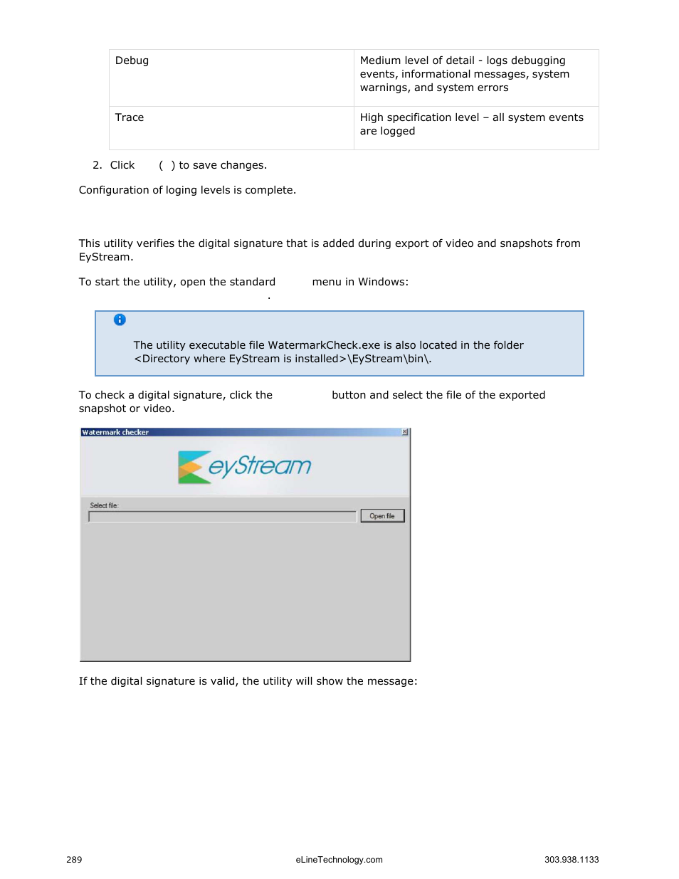 Digital signature verification utility | eLine Technology EYS-VMS eyStream User Manual Part3 User Manual | Page 89 / 96