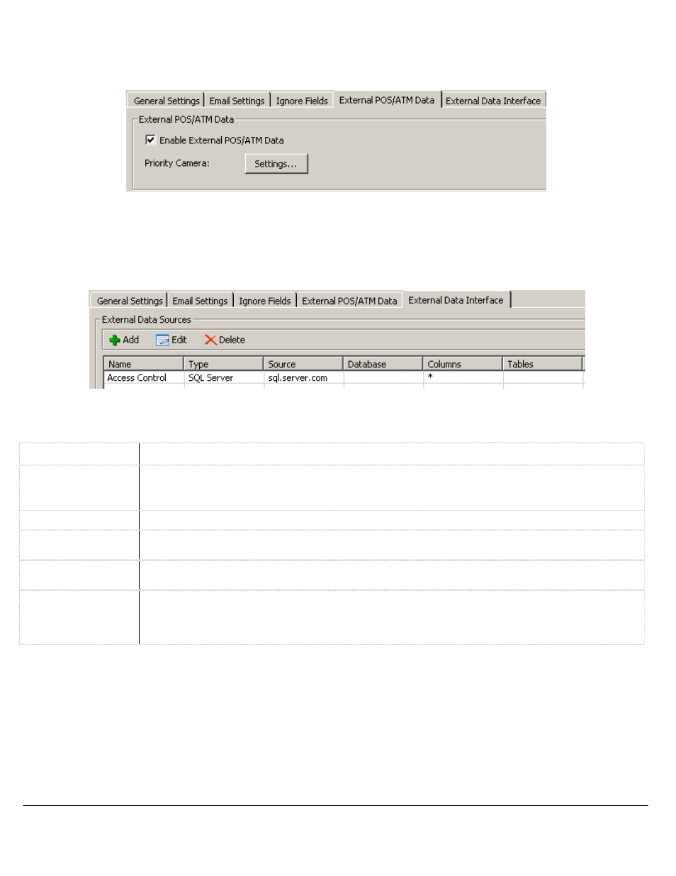 4 external pos/atm data tab, 5 external data interface tab | eLine Technology ETV_v7 User Manual | Page 118 / 135