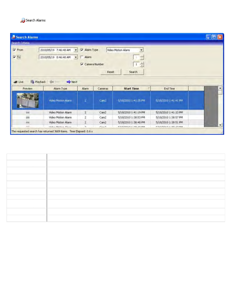 8 search alarms | eLine Technology ETV_v7 User Manual | Page 44 / 135