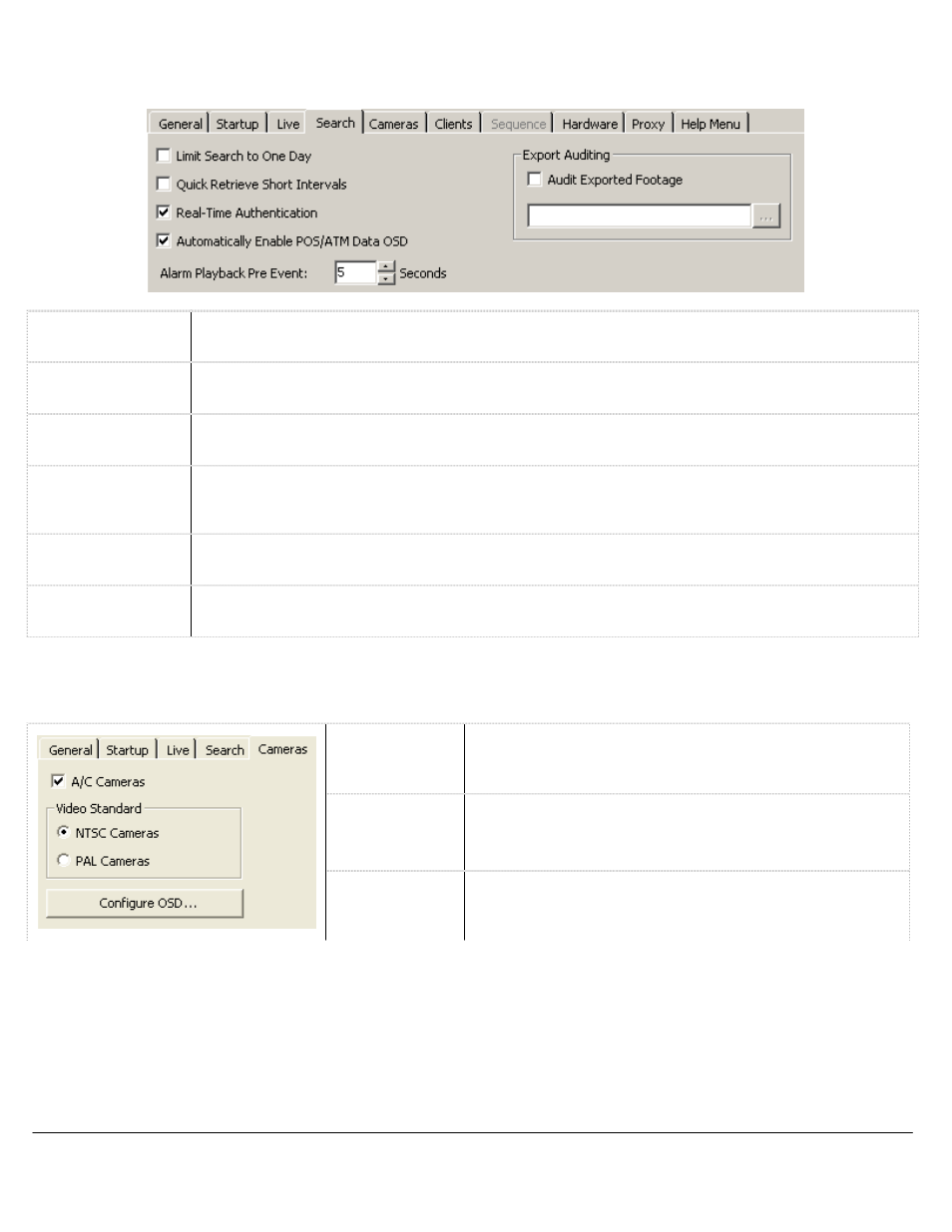 4 search tab, 5 cameras tab | eLine Technology ETV_v7 User Manual | Page 99 / 135