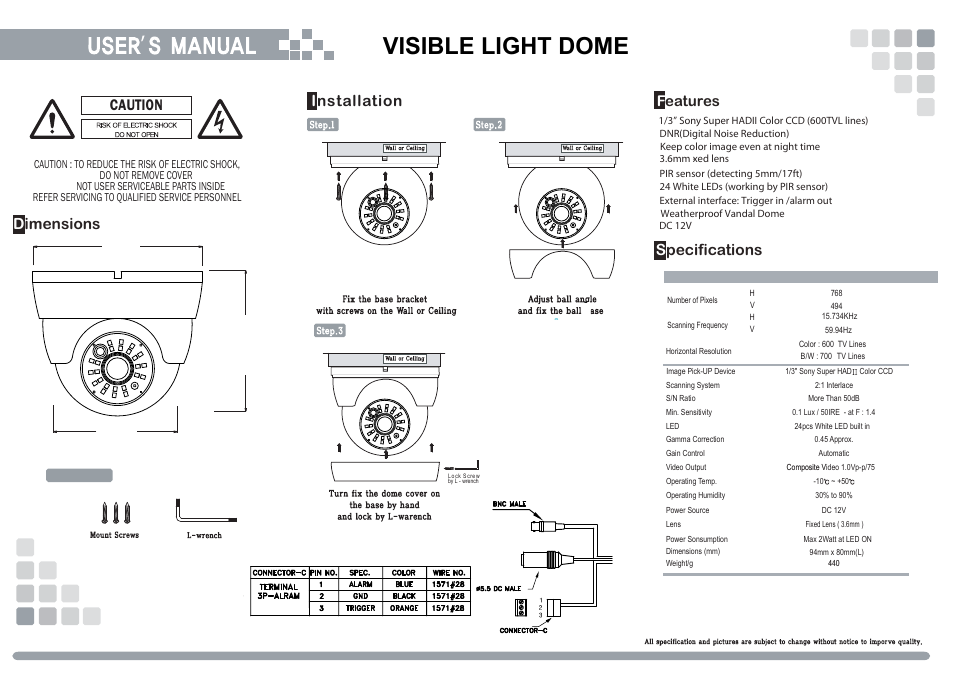 eLine Technology VLVD-PIR User Manual | 1 page