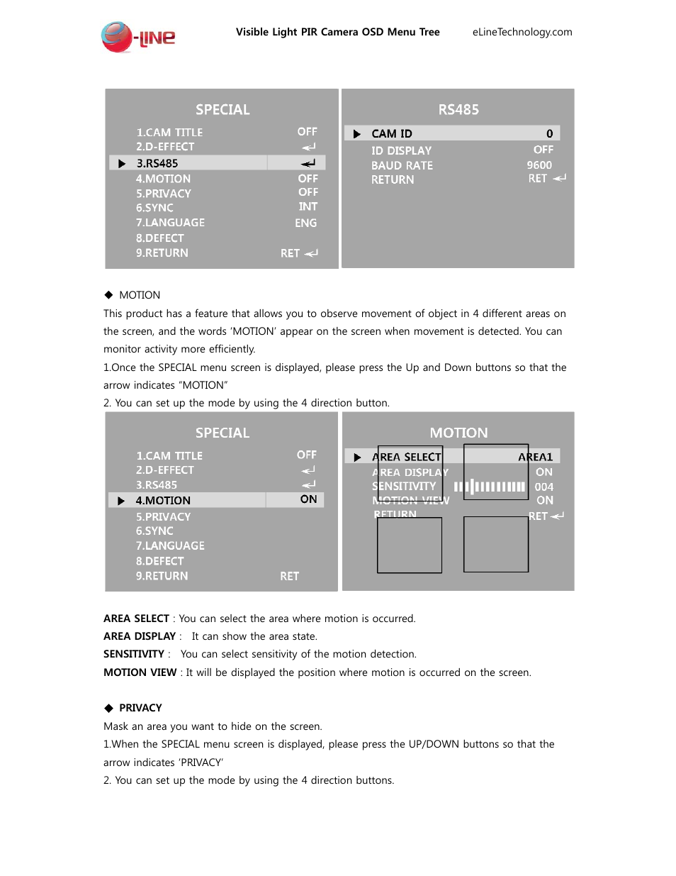 eLine Technology VL-PIR User Manual | Page 11 / 16