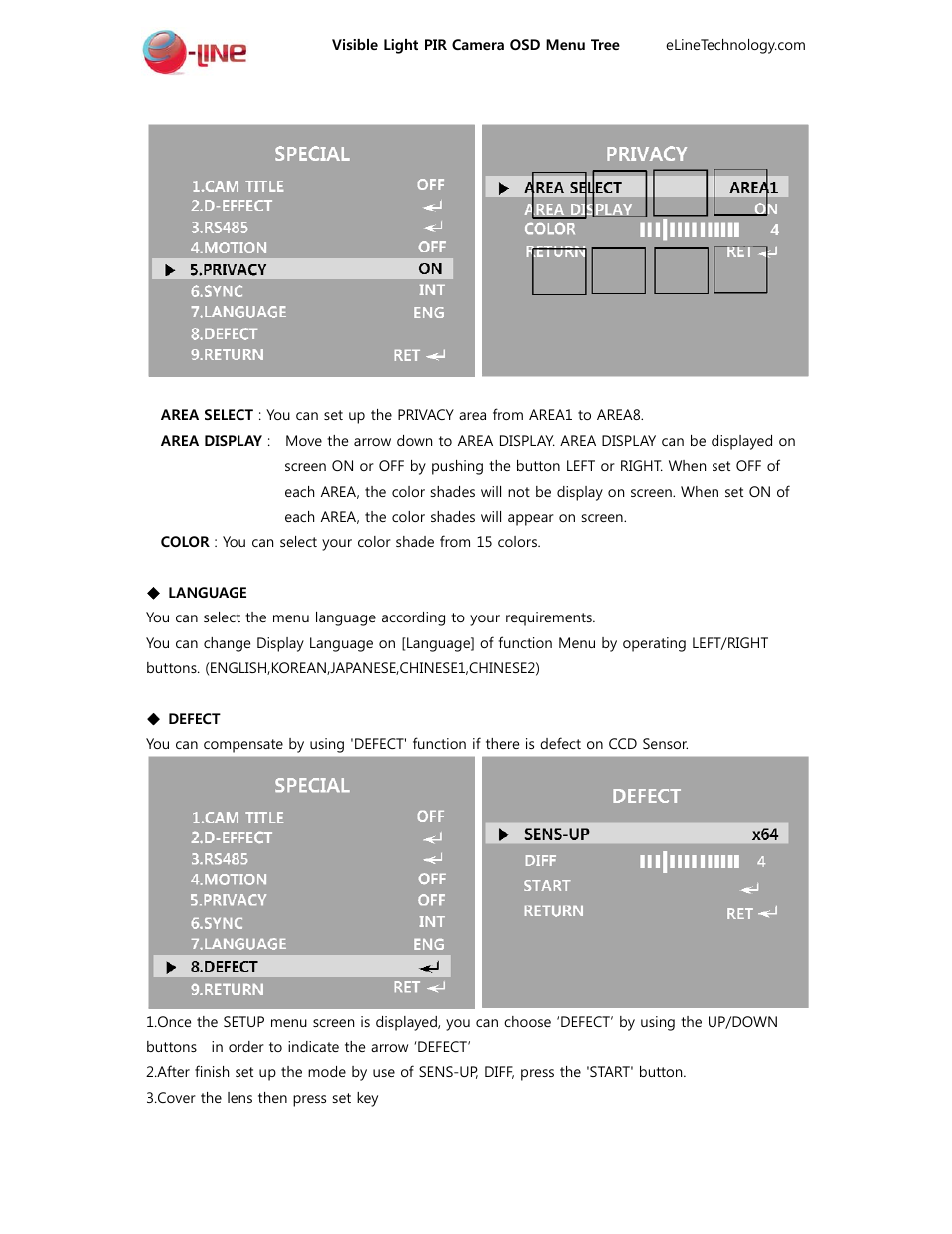 eLine Technology VL-PIR User Manual | Page 12 / 16