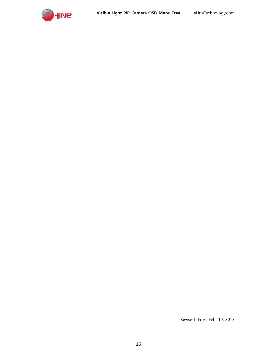 eLine Technology VL-PIR User Manual | Page 16 / 16