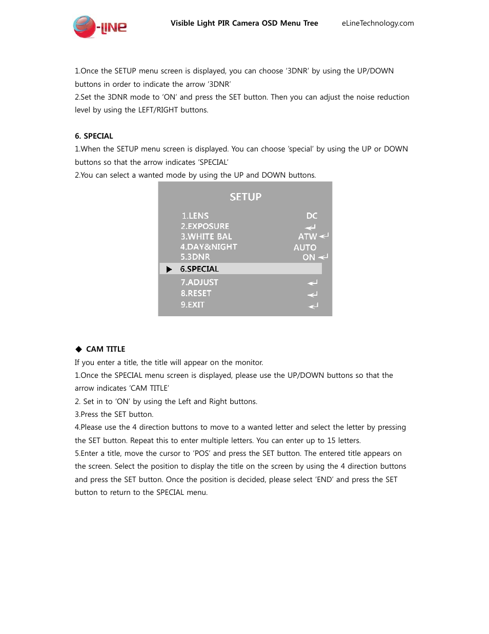 eLine Technology VL-PIR User Manual | Page 9 / 16