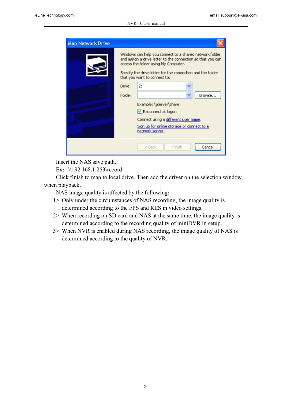 eLine Technology SNI-NVR User Manual | Page 22 / 45