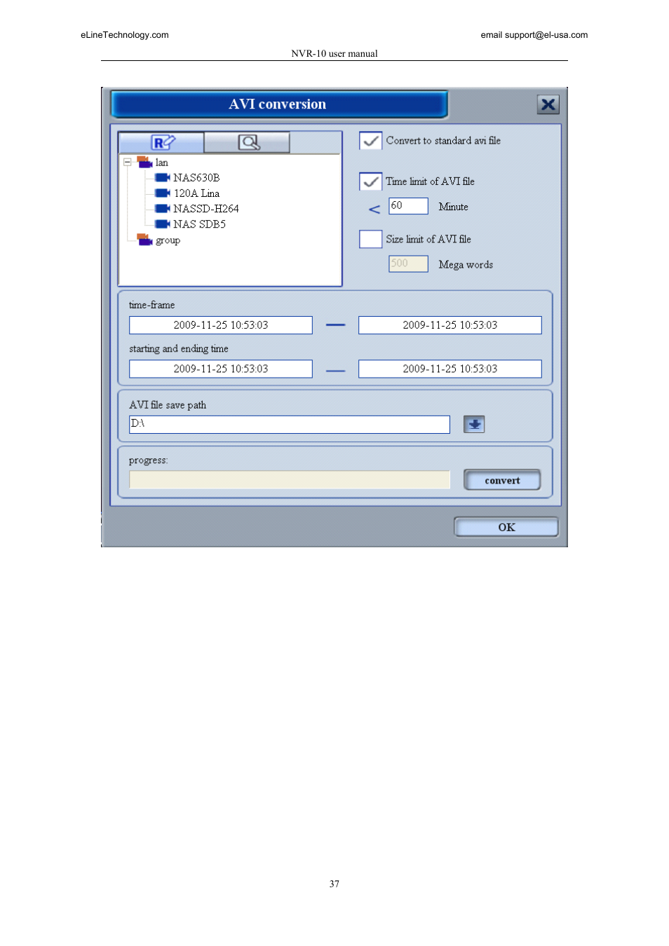 eLine Technology SNI-NVR User Manual | Page 38 / 45