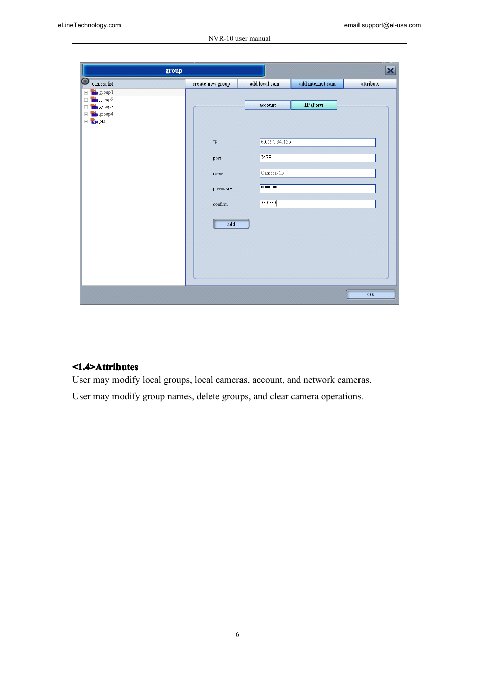 4>attributes | eLine Technology SNI-NVR User Manual | Page 7 / 45
