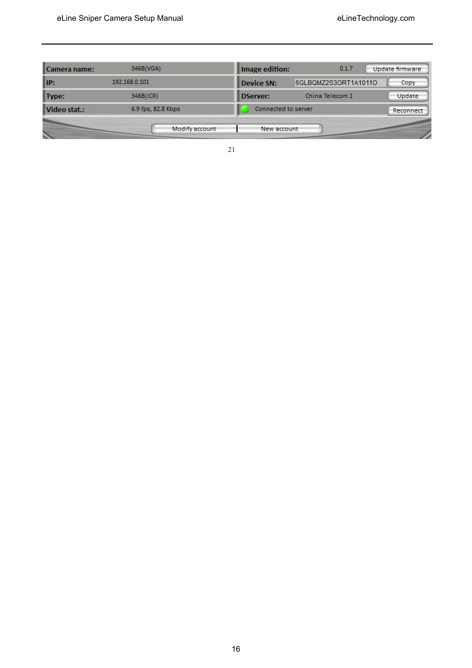 eLine Technology SNI-CamSetup User Manual | Page 17 / 44