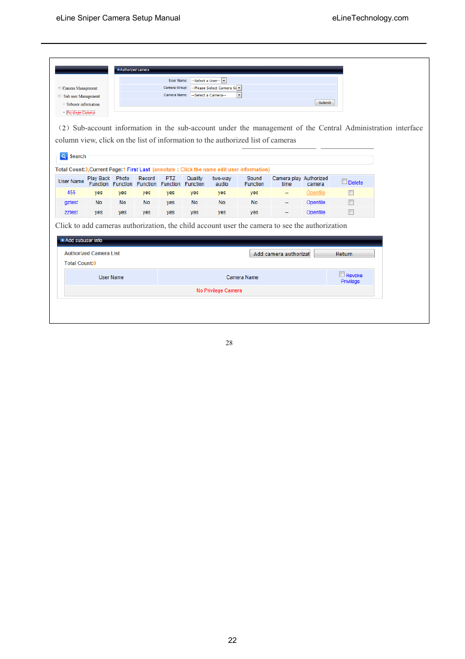 eLine Technology SNI-CamSetup User Manual | Page 23 / 44