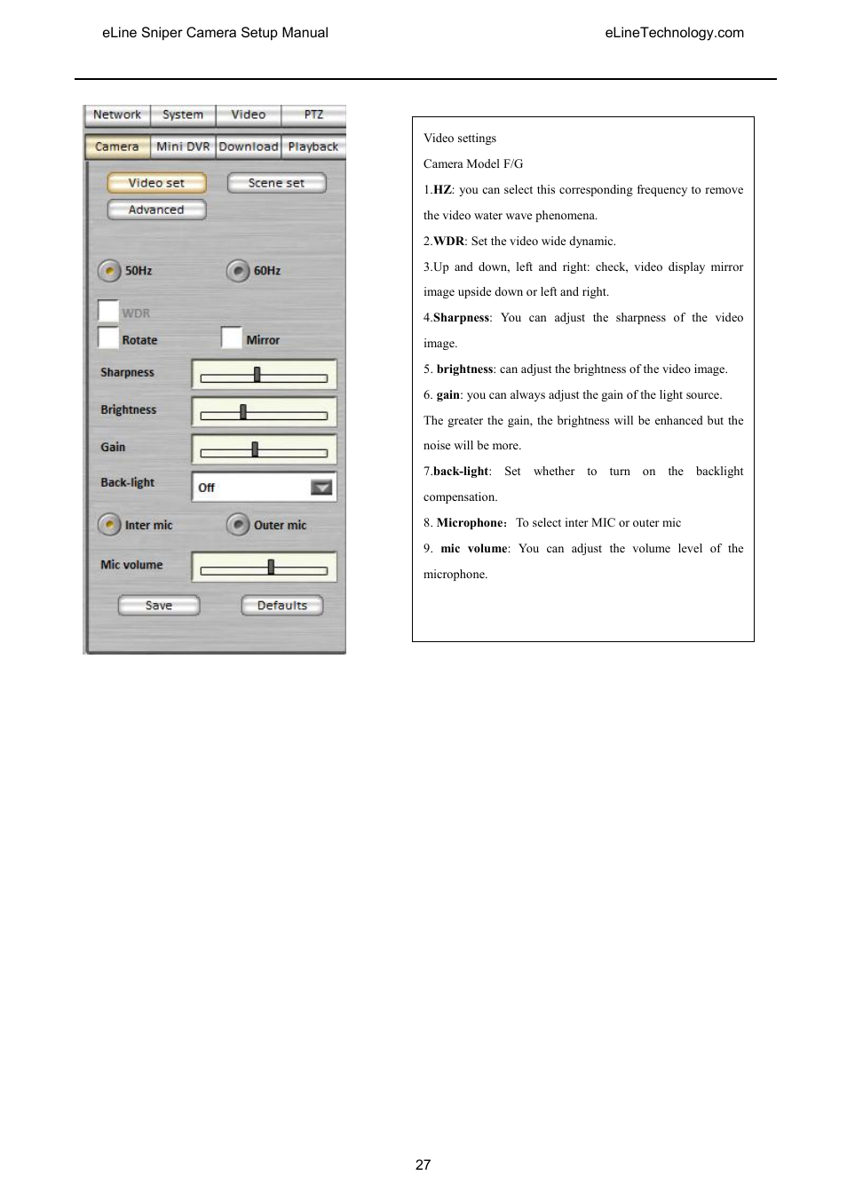 eLine Technology SNI-CamSetup User Manual | Page 28 / 44