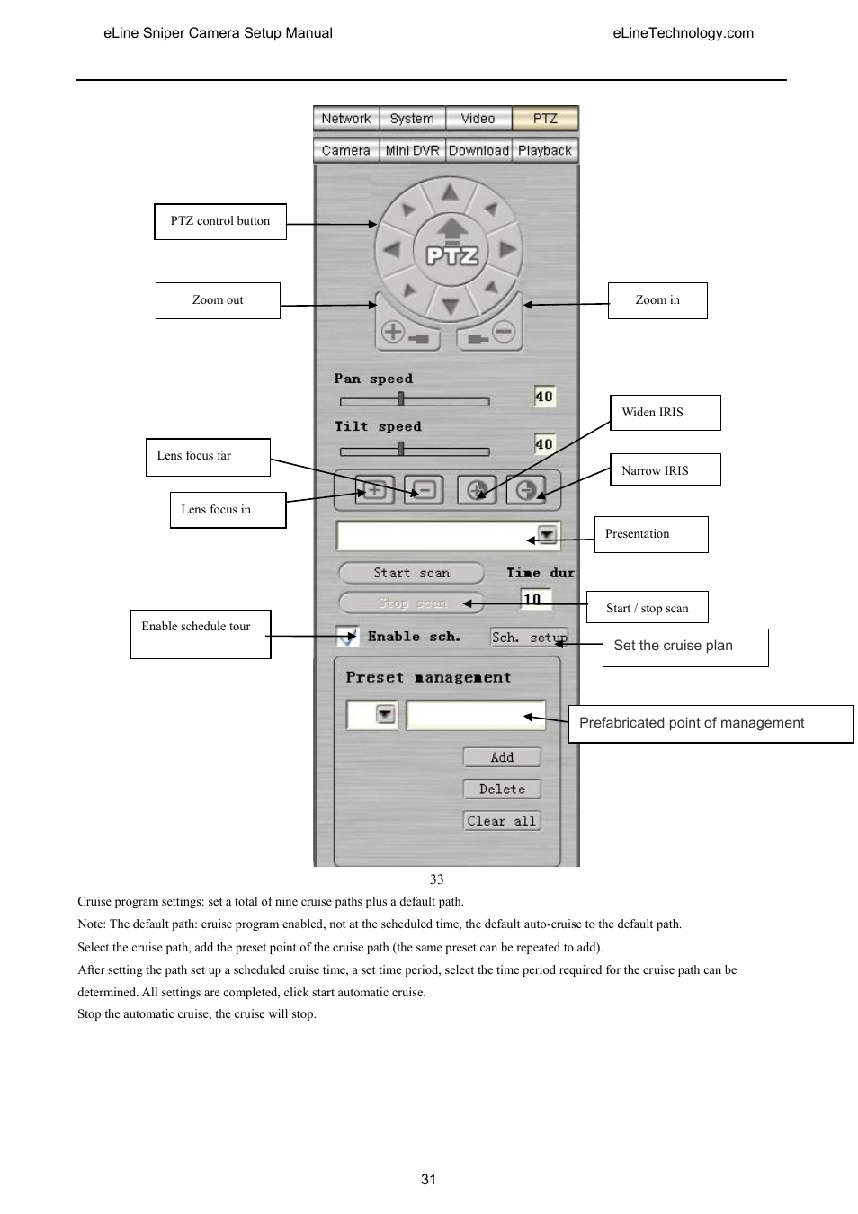 eLine Technology SNI-CamSetup User Manual | Page 32 / 44
