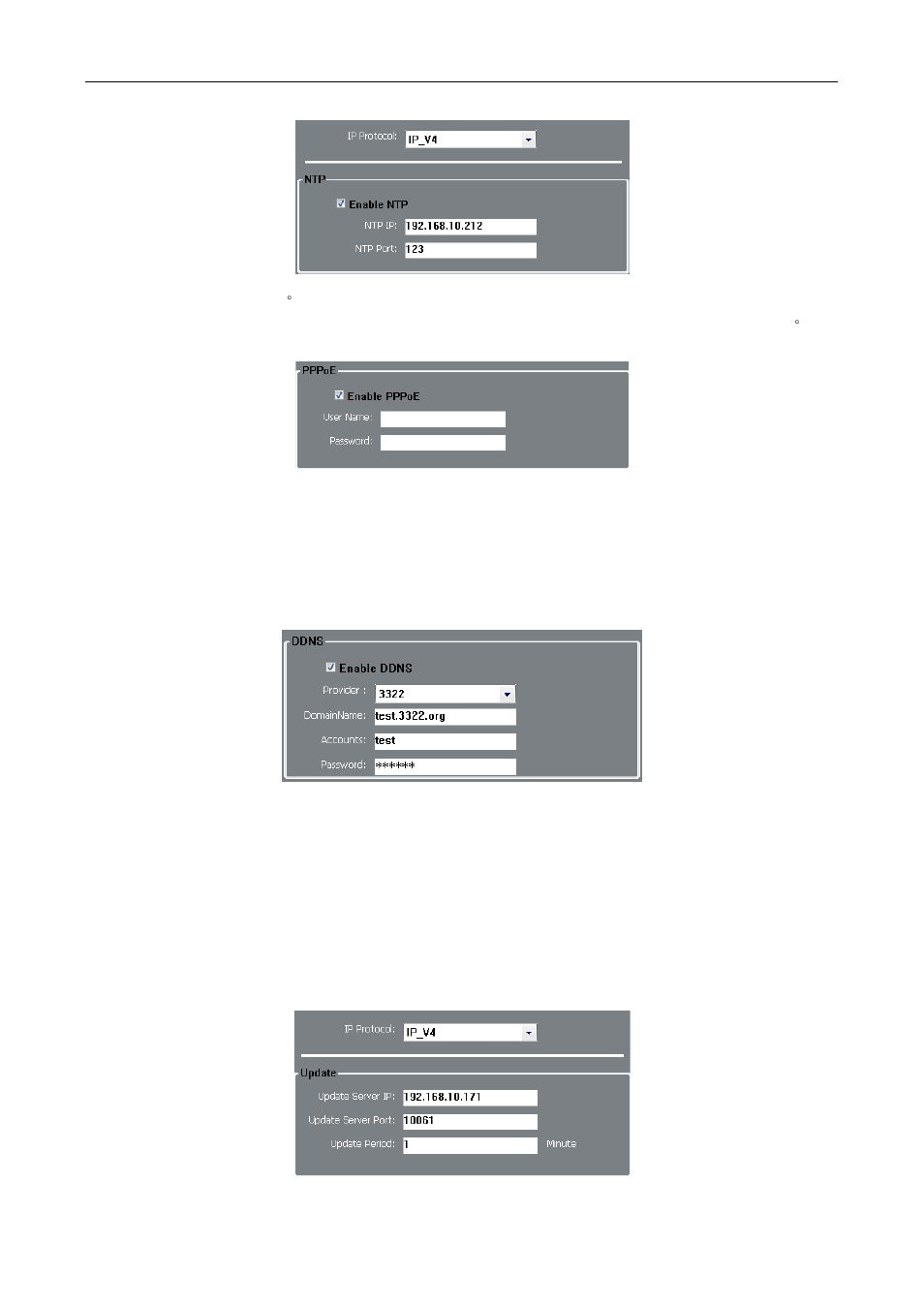 Pppoe, Ddns, Upgrade | eLine Technology SIP_NVMS User Manual | Page 38 / 50