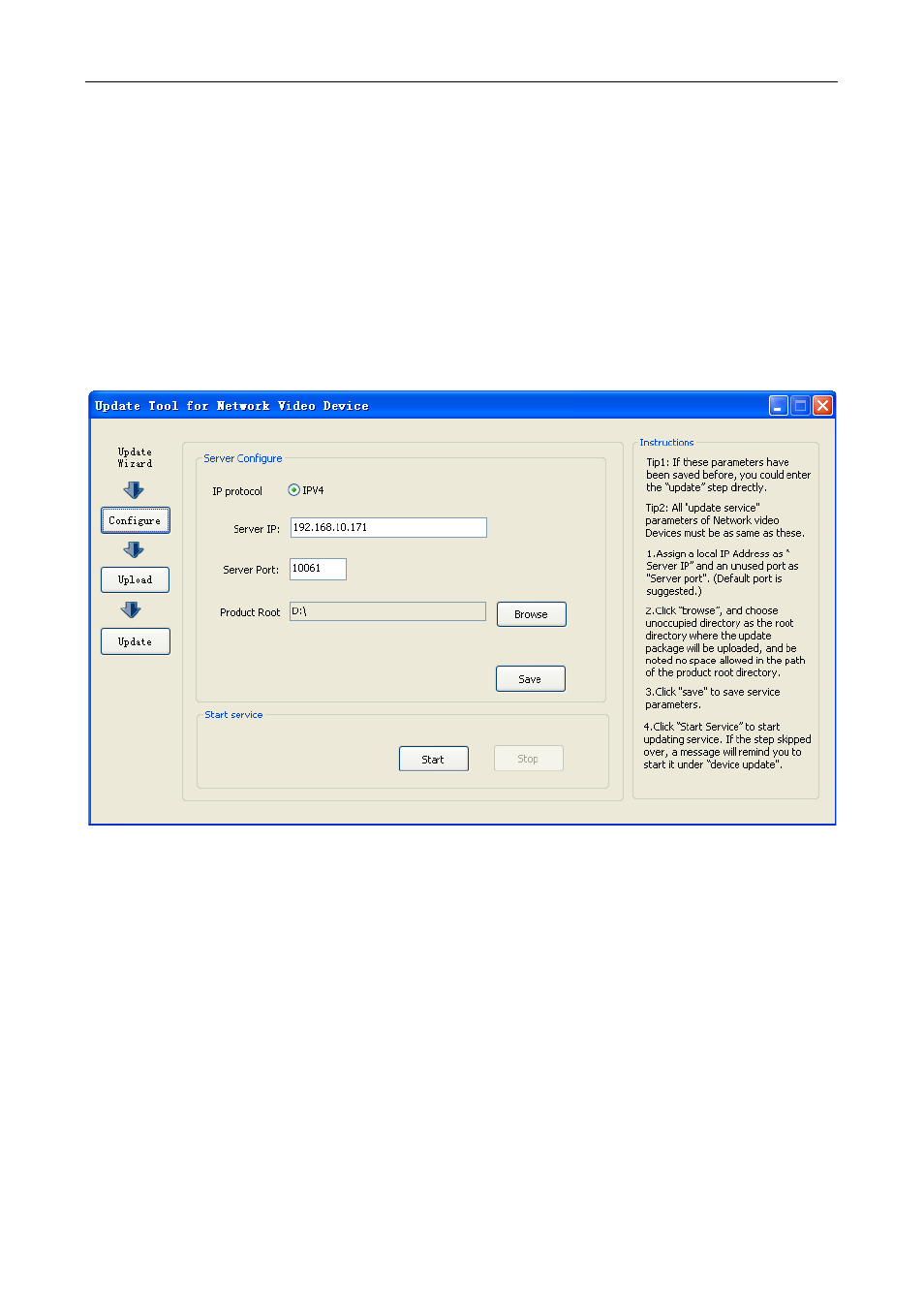 Chapter 3 remote equipment maintenance and upgrade, 1 server configuration, 1 function description | 2 configuration method, 2 upload configuration, 1 function description 3.1.2 configuration method, 1 function description 3.2.2 configuration method | eLine Technology SIP_NVMS User Manual | Page 42 / 50