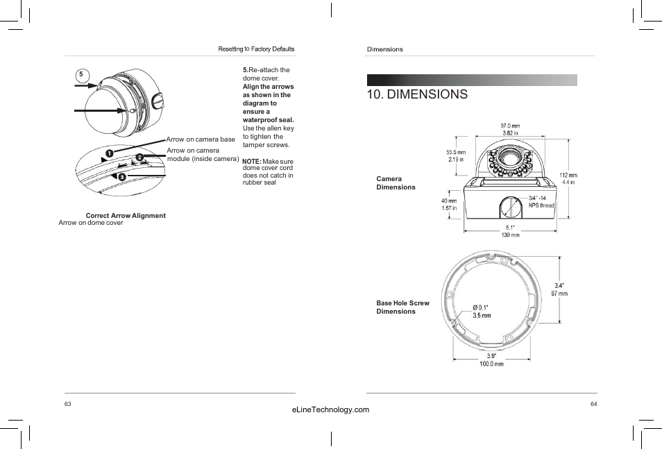 Dimensions | eLine Technology SIP-VD-R User Manual | Page 37 / 38