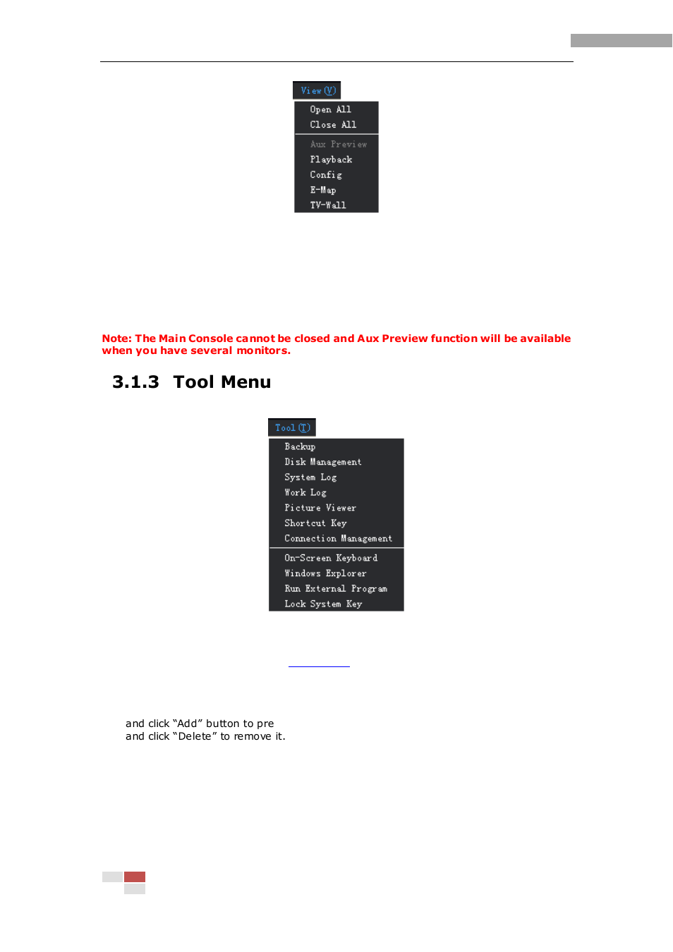 3 tool menu | eLine Technology iVMS-2000 V2.0.2 User Manual | Page 23 / 113