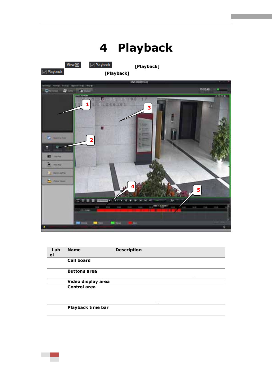 4 playback | eLine Technology iVMS-2000 V2.0.2 User Manual | Page 43 / 113