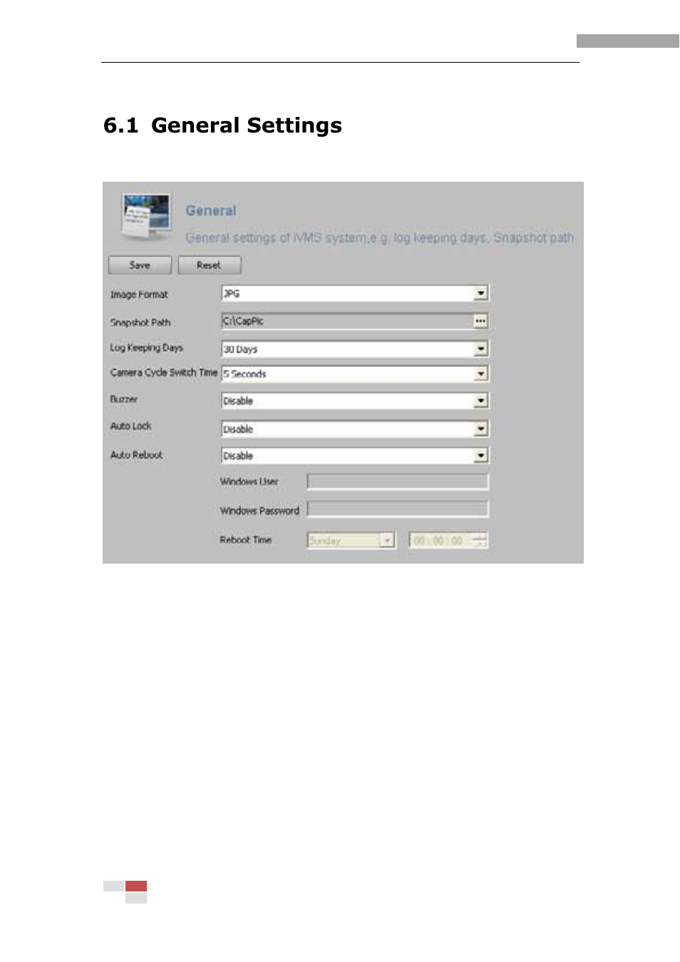 1 general settings | eLine Technology iVMS-2000 V2.0.2 User Manual | Page 75 / 113