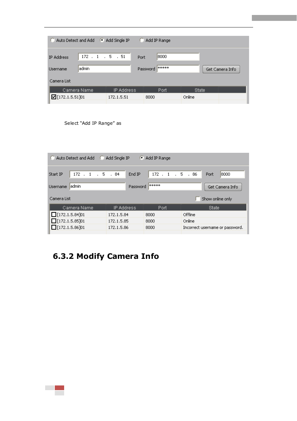 2 modify camera info | eLine Technology iVMS-2000 V2.0.2 User Manual | Page 81 / 113