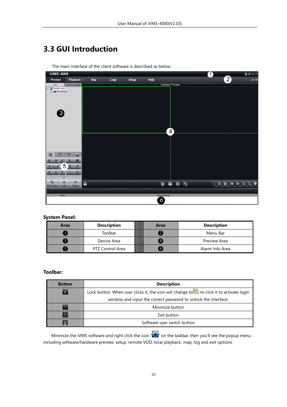 3 gui introduction | eLine Technology iVMS-4000 V2.03 User Manual | Page 11 / 112