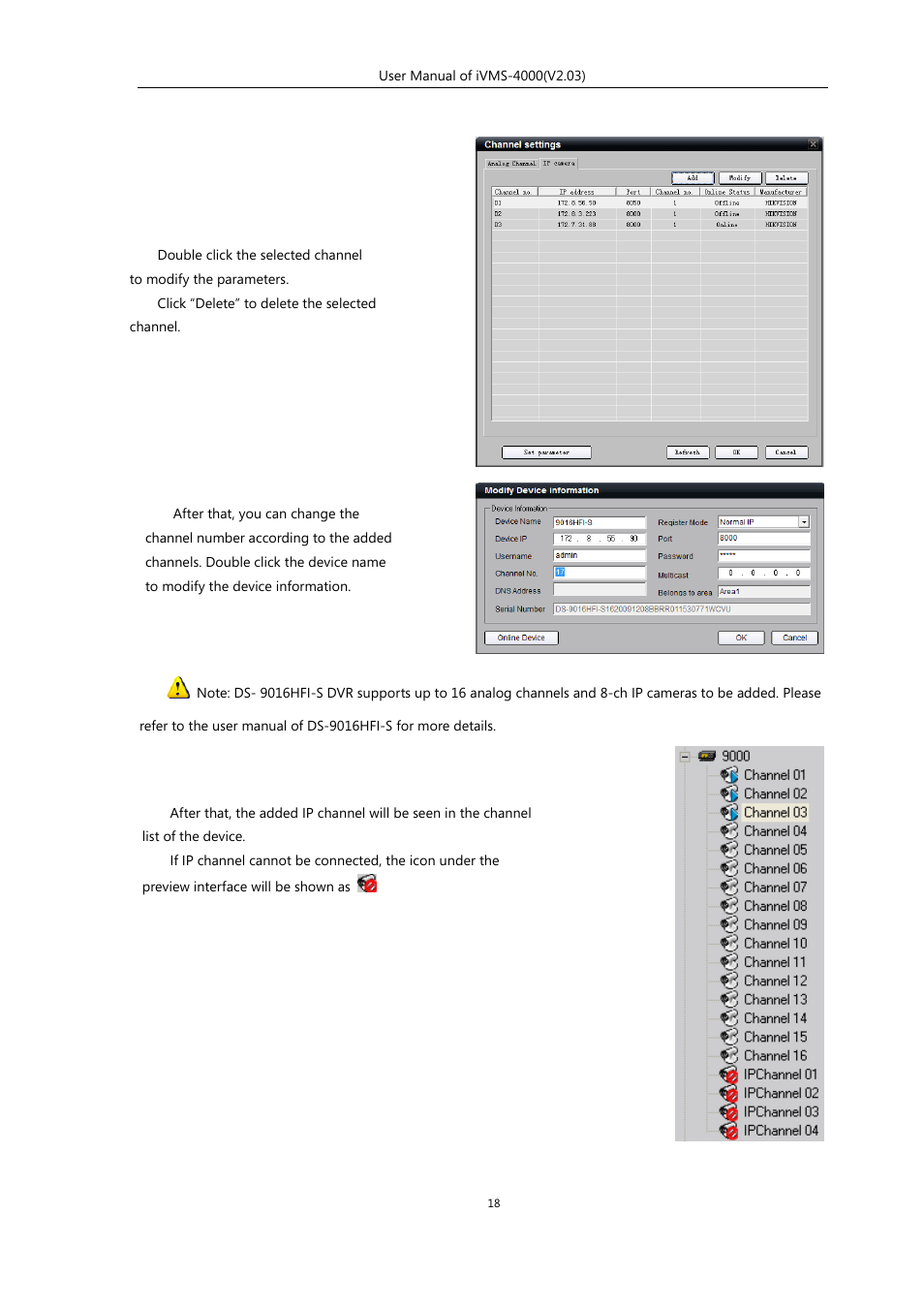eLine Technology iVMS-4000 V2.03 User Manual | Page 19 / 112