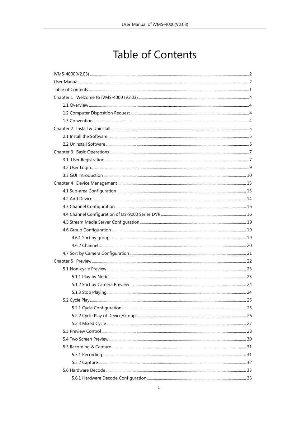 eLine Technology iVMS-4000 V2.03 User Manual | Page 2 / 112