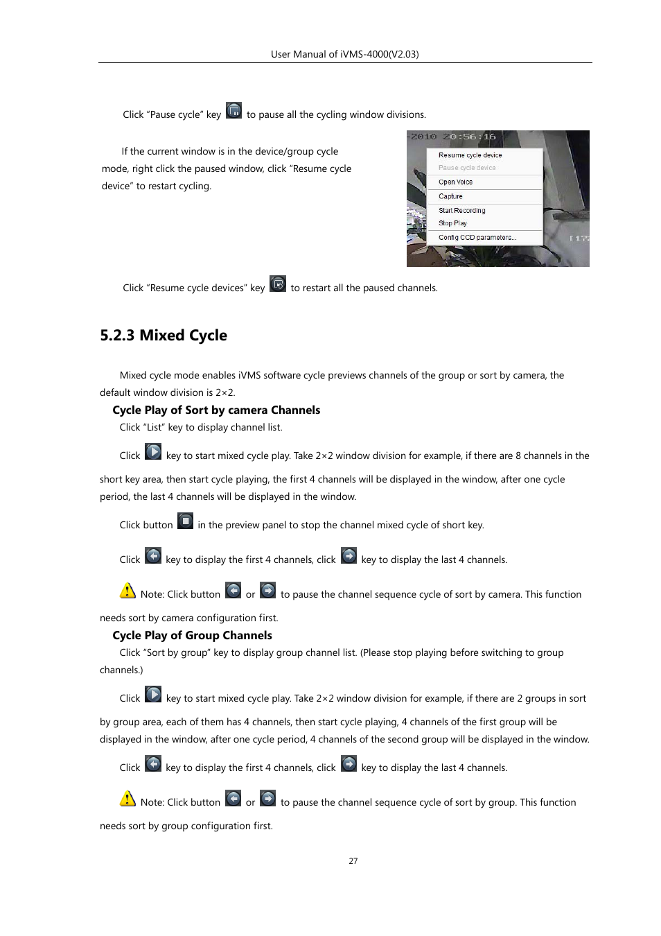 3 mixed cycle | eLine Technology iVMS-4000 V2.03 User Manual | Page 28 / 112