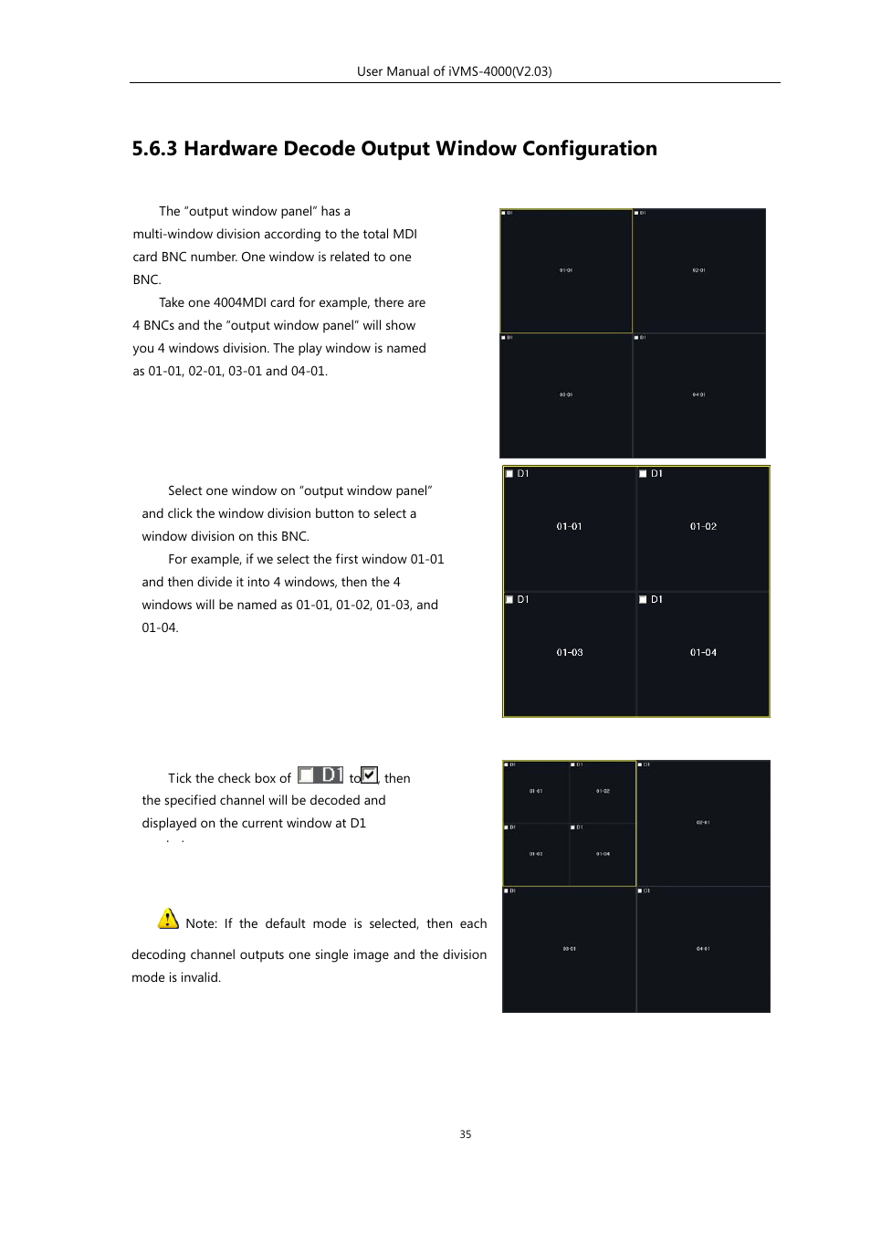 3 hardware decode output window configuration | eLine Technology iVMS-4000 V2.03 User Manual | Page 36 / 112