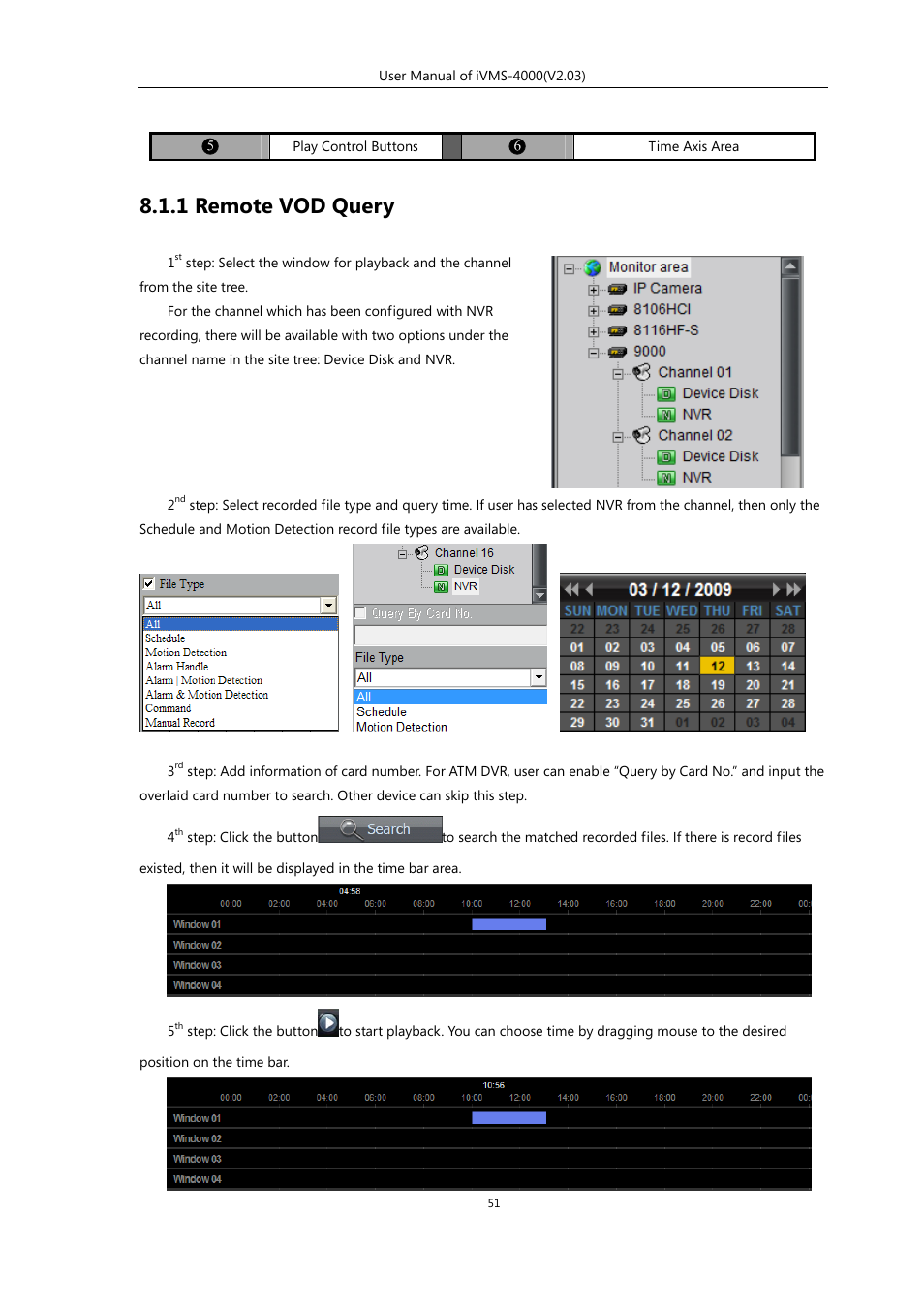 1 remote vod query | eLine Technology iVMS-4000 V2.03 User Manual | Page 52 / 112