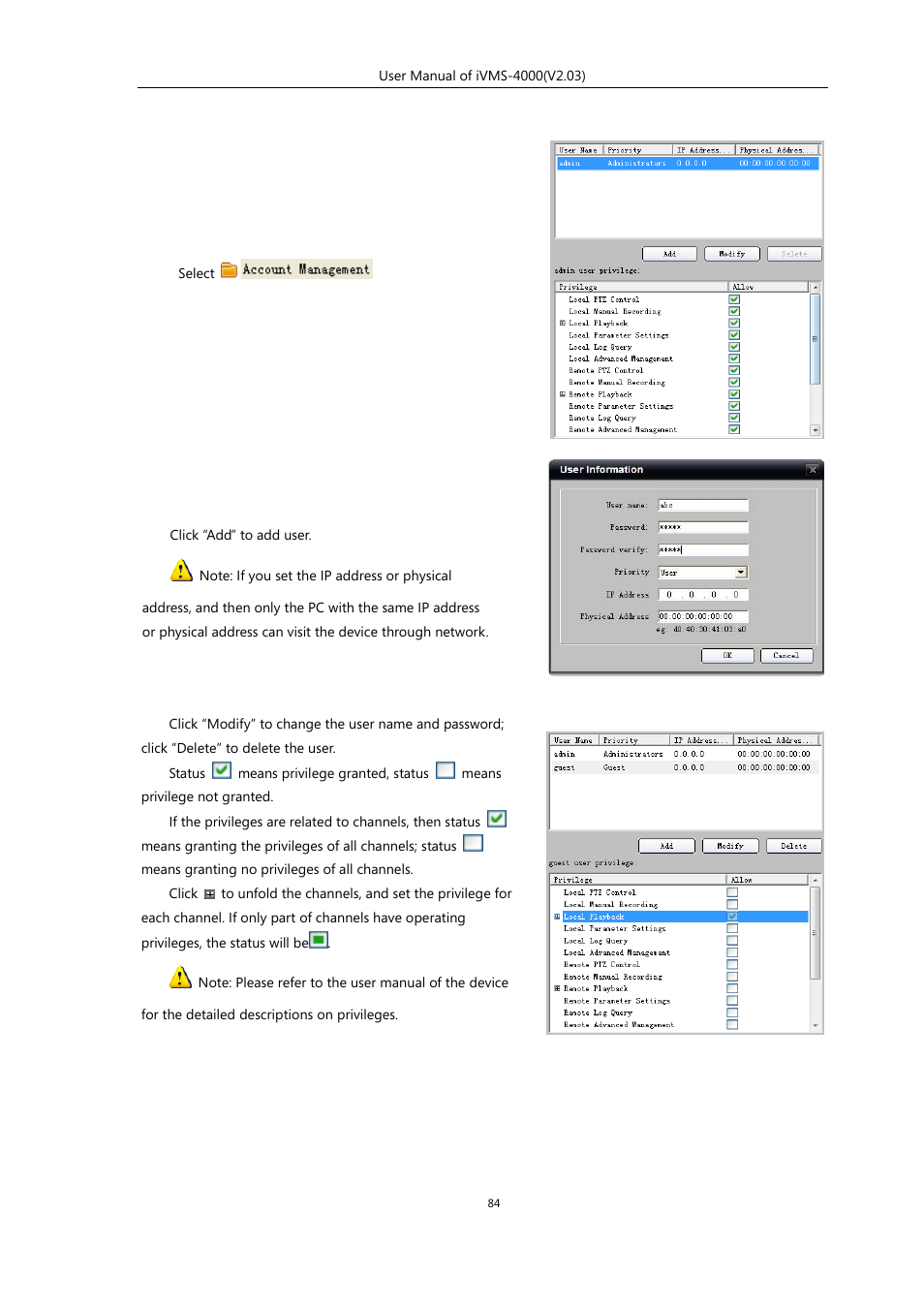 eLine Technology iVMS-4000 V2.03 User Manual | Page 85 / 112