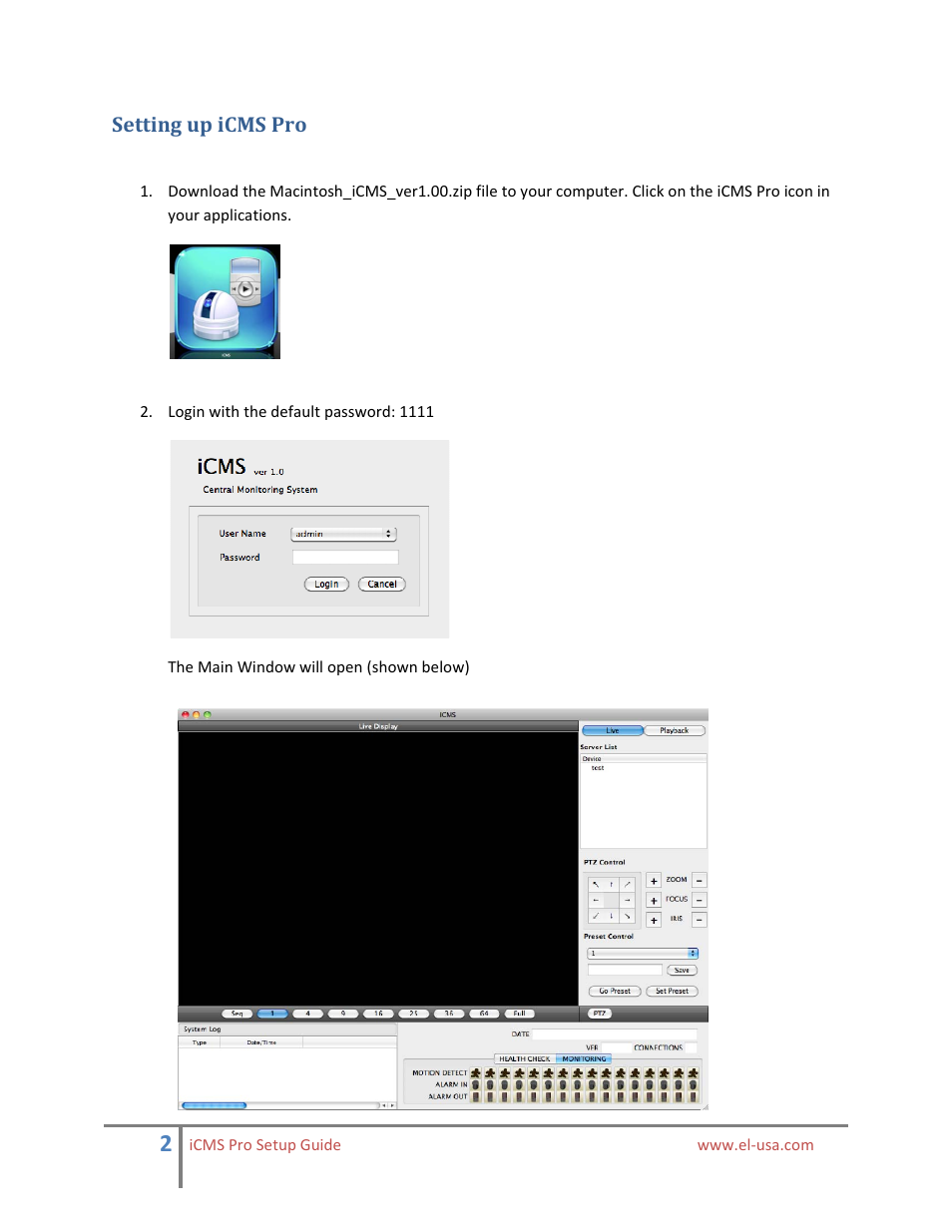 eLine Technology iCMS Pro User Manual | Page 2 / 10