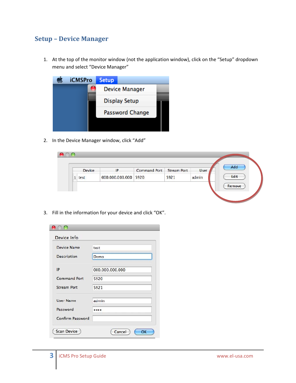 eLine Technology iCMS Pro User Manual | Page 3 / 10