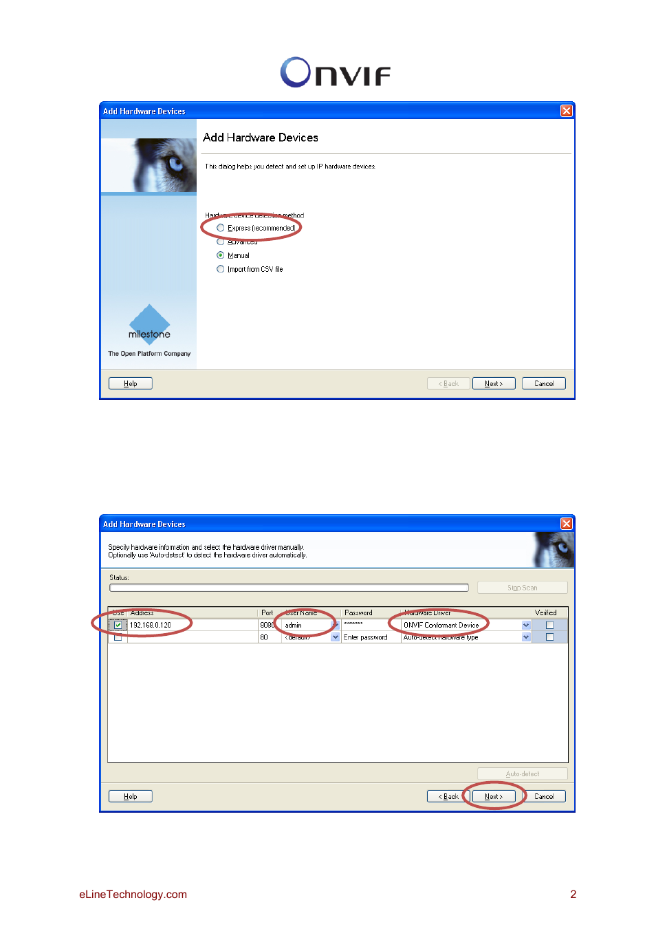 eLine Technology SIP MileStone Software Guide User Manual | Page 2 / 6