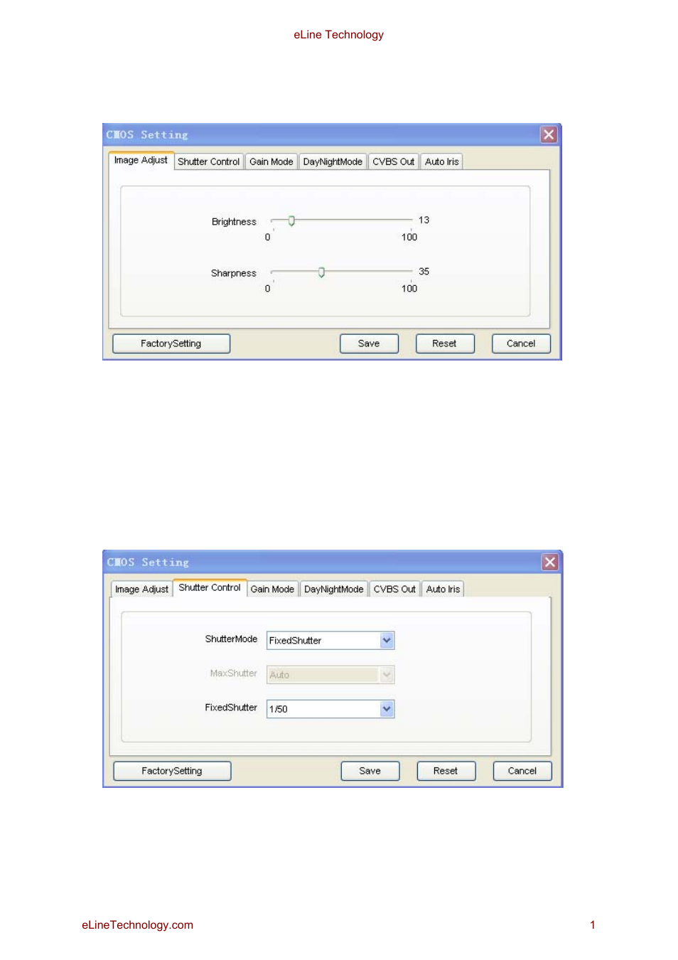 eLine Technology SIP Sensor Configure CMOS HD User Manual | 3 pages