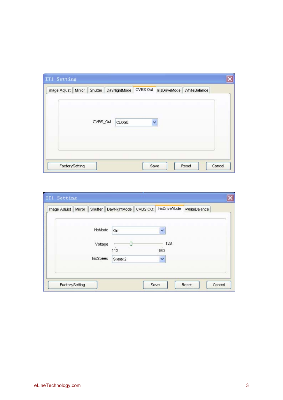 eLine Technology SIP Sensor Configure IT1 MegaPixel CCD User Manual | Page 3 / 4