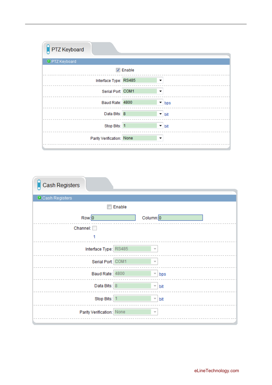 2 ptz keyboard, 3 cash registers | eLine Technology SIP Web Browser Guide v1.0 User Manual | Page 14 / 29