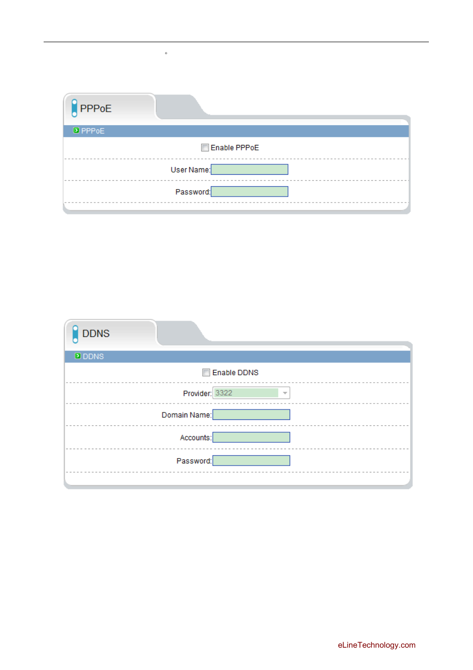 2 pppoe, 3 ddns | eLine Technology SIP Web Browser Guide v1.0 User Manual | Page 24 / 29