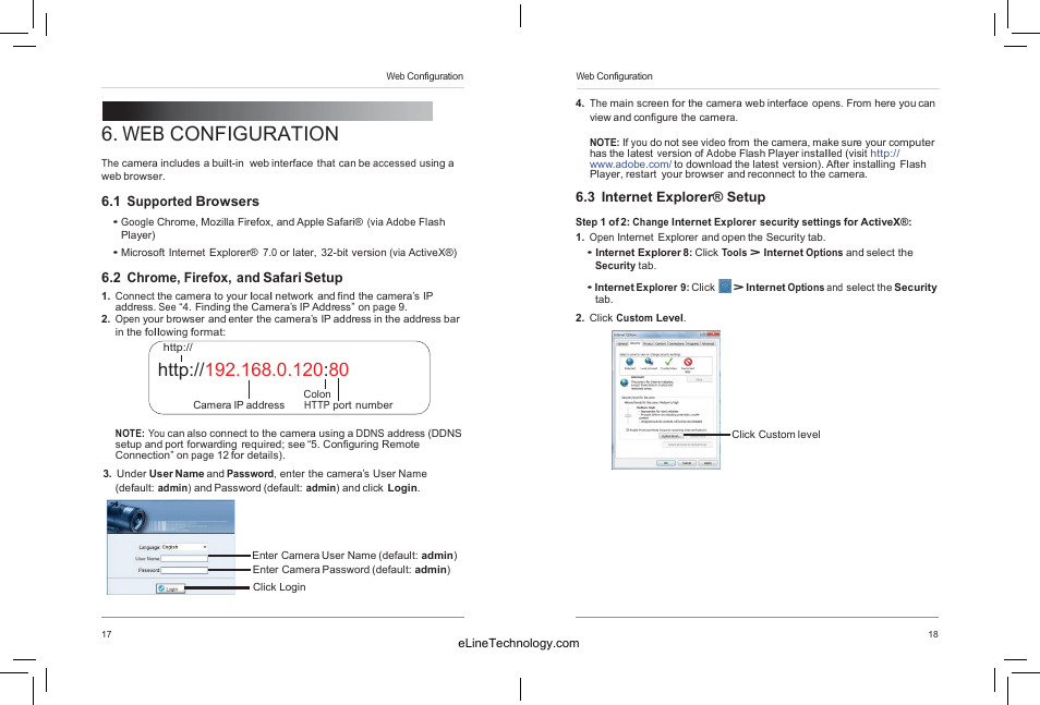 Web configuration | eLine Technology SIP-D User Manual | Page 14 / 36
