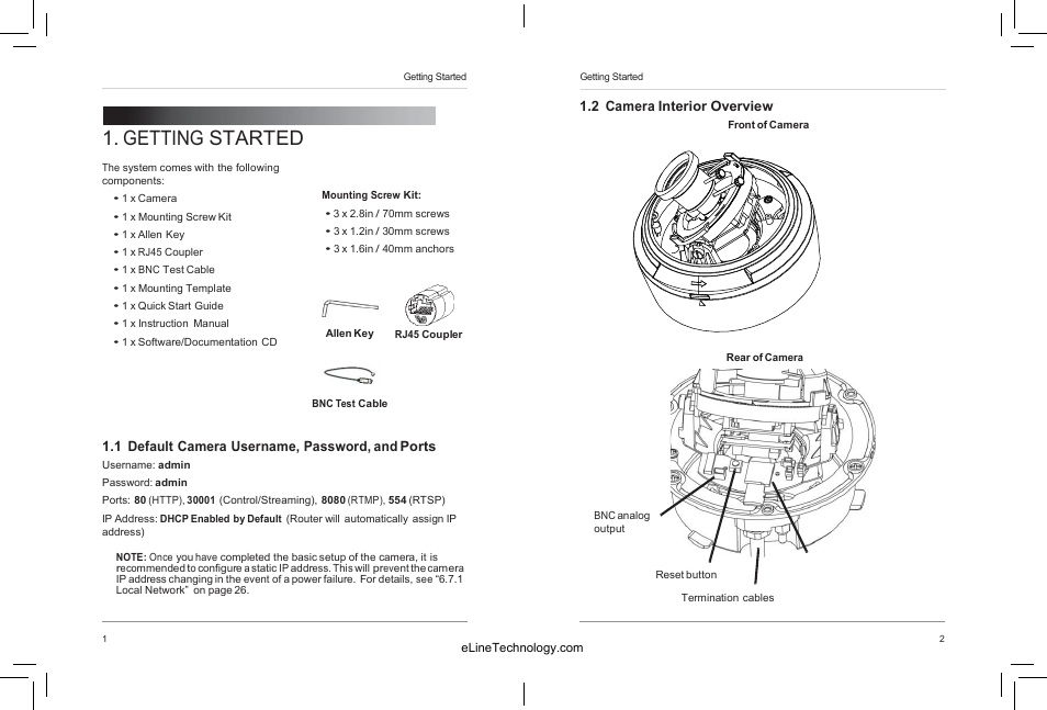 Getting started | eLine Technology SIP-D User Manual | Page 6 / 36