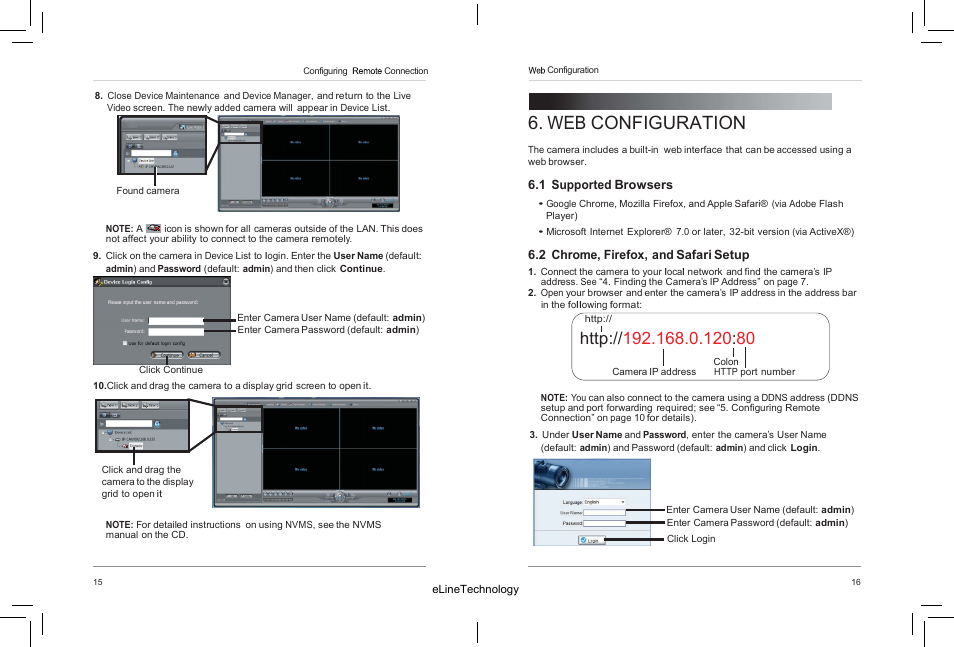 Web configuration | eLine Technology SIP-FB User Manual | Page 13 / 35